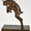 Art Deco bronze lamb bookends