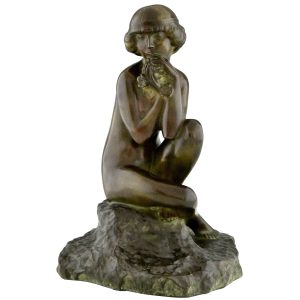 Art Deco bronze nude sculpture Real del Sarte - 8