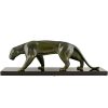 Art Deco Bronzeskulptur eines Panthers