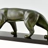 Art Deco bronze sculpture of a panther