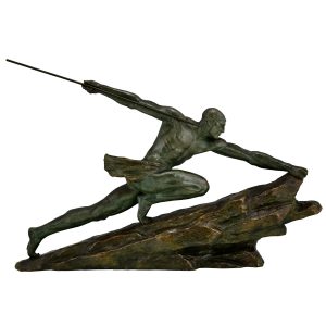 Art Deco bronze sculpture Le Faguays man - 1