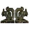 Art Deco squirrel bookends, largest size