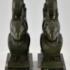 Art Deco squirrel bookends, largest size