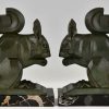 Art Deco squirrel bookends, largest size