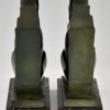 Art Deco squirrel bookends, largest size