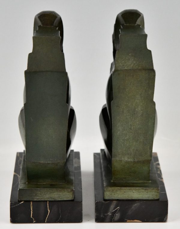 Art Deco squirrel bookends, largest size