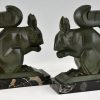 Art Deco squirrel bookends, largest size