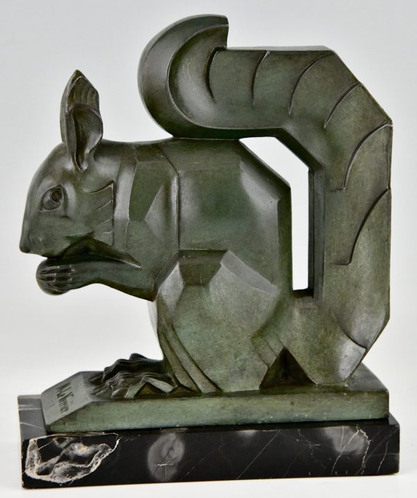 Art Deco squirrel bookends, largest size