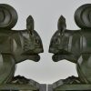 Art Deco squirrel bookends, largest size