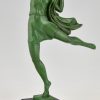 Art Deco beeldje van een danseres Allégresse