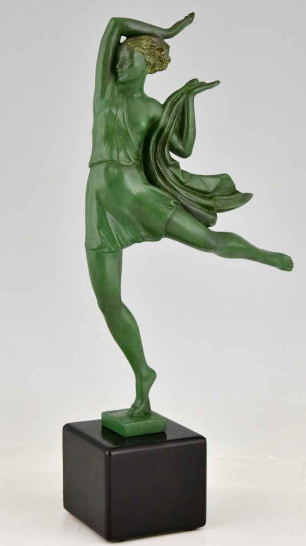 Art Deco sculpture of a dancer  Allégresse