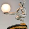 Art Deco lamp sculpture dancer with ball.