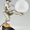 Art Deco lamp sculptuur danseres met bal