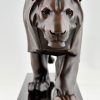 Art Deco Skulptur schreitende Löwe