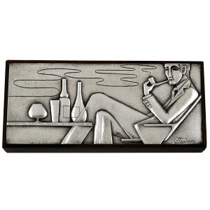 Ottaviani cigarette box silver Mid century - 1