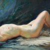 Art Deco painting of a reclining nude.