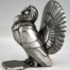 Serre livres Art Deco aux colombes bronze argenté