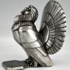 Art Deco silvered bronze dove bookends.