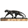 Art Deco bronzen panter sculptuur