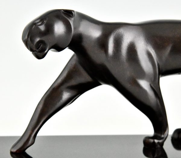 Art Deco bronze panther sculpture