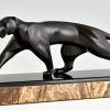 Art Deco bronze panther sculpture