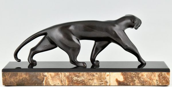 Art Deco Bronze Panther Skulptur