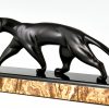 Art Deco Bronze Panther Skulptur