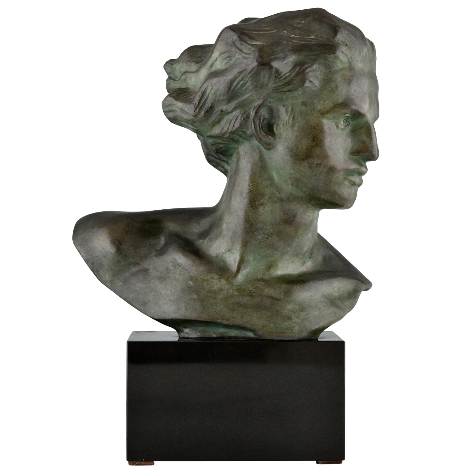Art deco bronze bust Gori