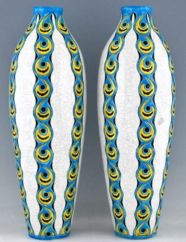 Pair de vases céramique Art Deco