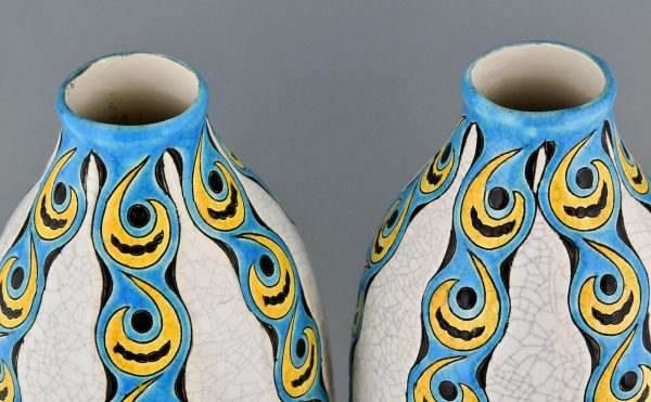 Pair of Art Deco ceramic vases