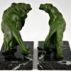 Art Deco lion bookends