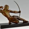 Art Deco sculptuur van een boogschutter