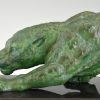 Art Deco sculpture of a panther