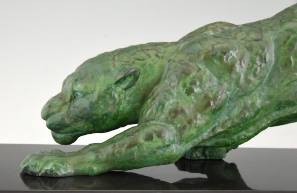 Art Deco sculpture of a panther