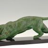 Art Deco sculpture of a panther