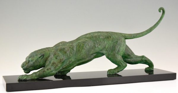 Art Deco sculpture of a panther