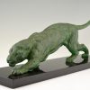 Art Deco sculpture of a panther