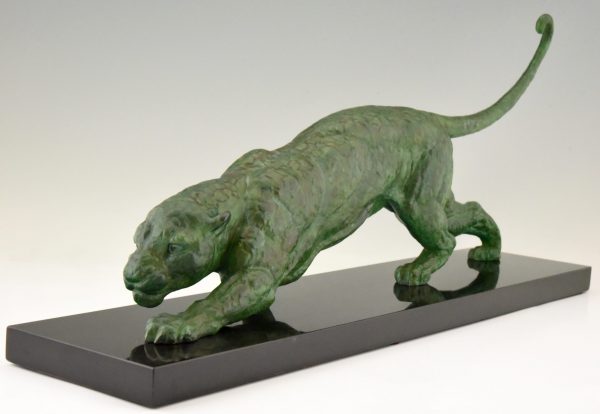 Art Deco sculpture of a panther