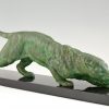 Art Deco sculpture of a panther