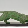 Art Deco sculpture of a panther