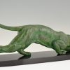 Art Deco sculpture of a panther