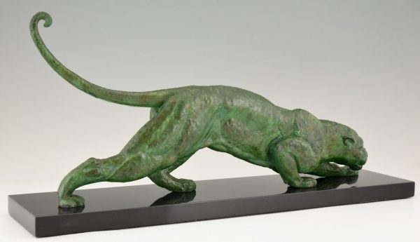 Art Deco sculpture of a panther