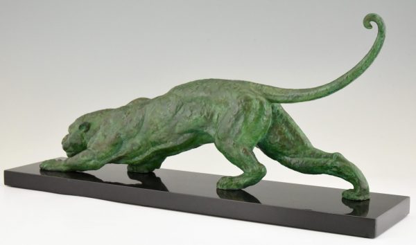 Art Deco sculpture of a panther