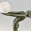 Lampe Art Deco femme nue Clarté original 1928 H. 84 cm. / H. 33 inch.