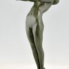 Lampe Art Deco femme nue Clarté original 1928 H. 84 cm. / H. 33 inch.