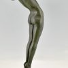 Art Deco lamp standing nude with globe Clarté original 1928 H. 84 cm / 33 inch