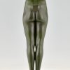 Art Deco lamp standing nude with globe Clarté original 1928 H. 84 cm / 33 inch