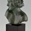 Art Deco Bronze Skulptur weiblicher Satyr