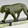 Art Deco sculptuur van een panter