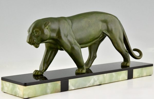 Art Deco sculpture of a panther